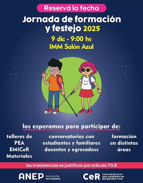 Afiche que indica los datos para asistir a la jornada: hora, lugar, actividades.