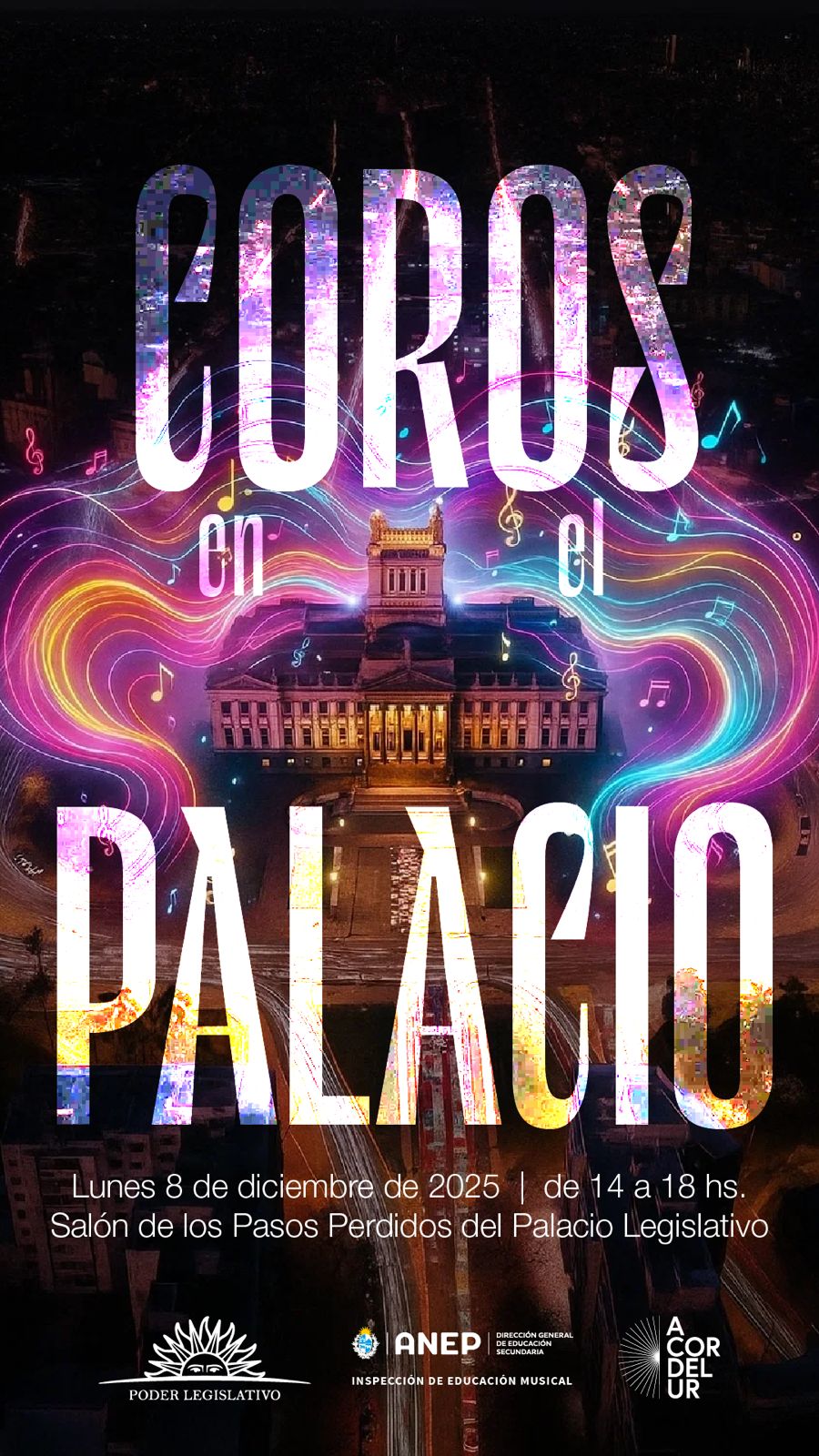 afiche coros en el palacio