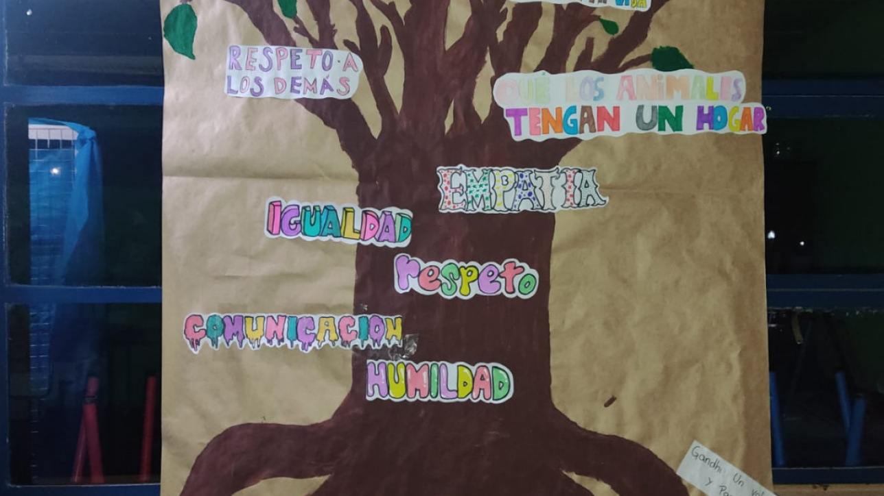 trabajo en papel realizado por el CEI de Porvenir